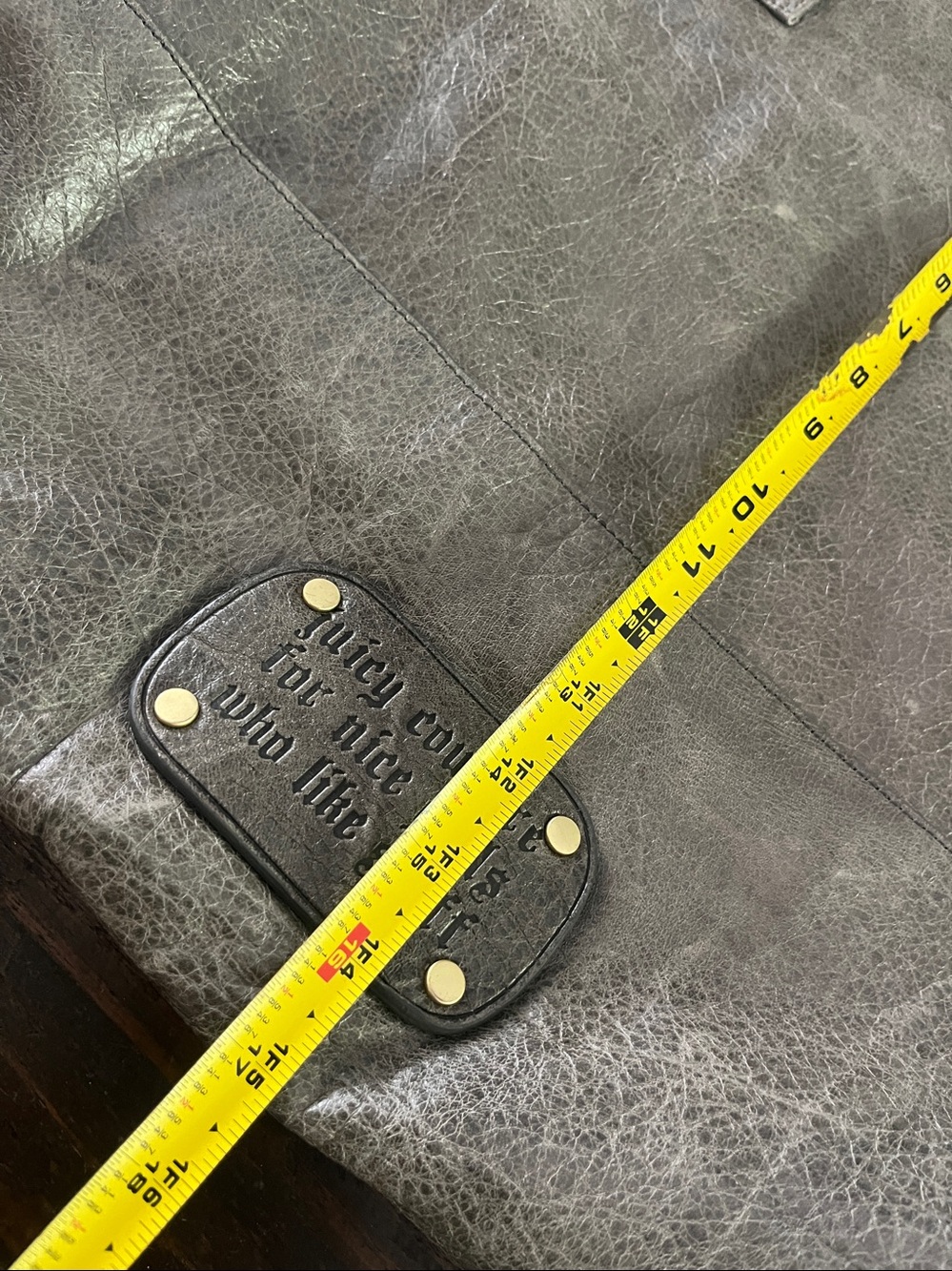Vintage Juicy Couture For Nice Girls Who Like Stuff Leather Tote -Large-💥Rare - Picture 14 of 16